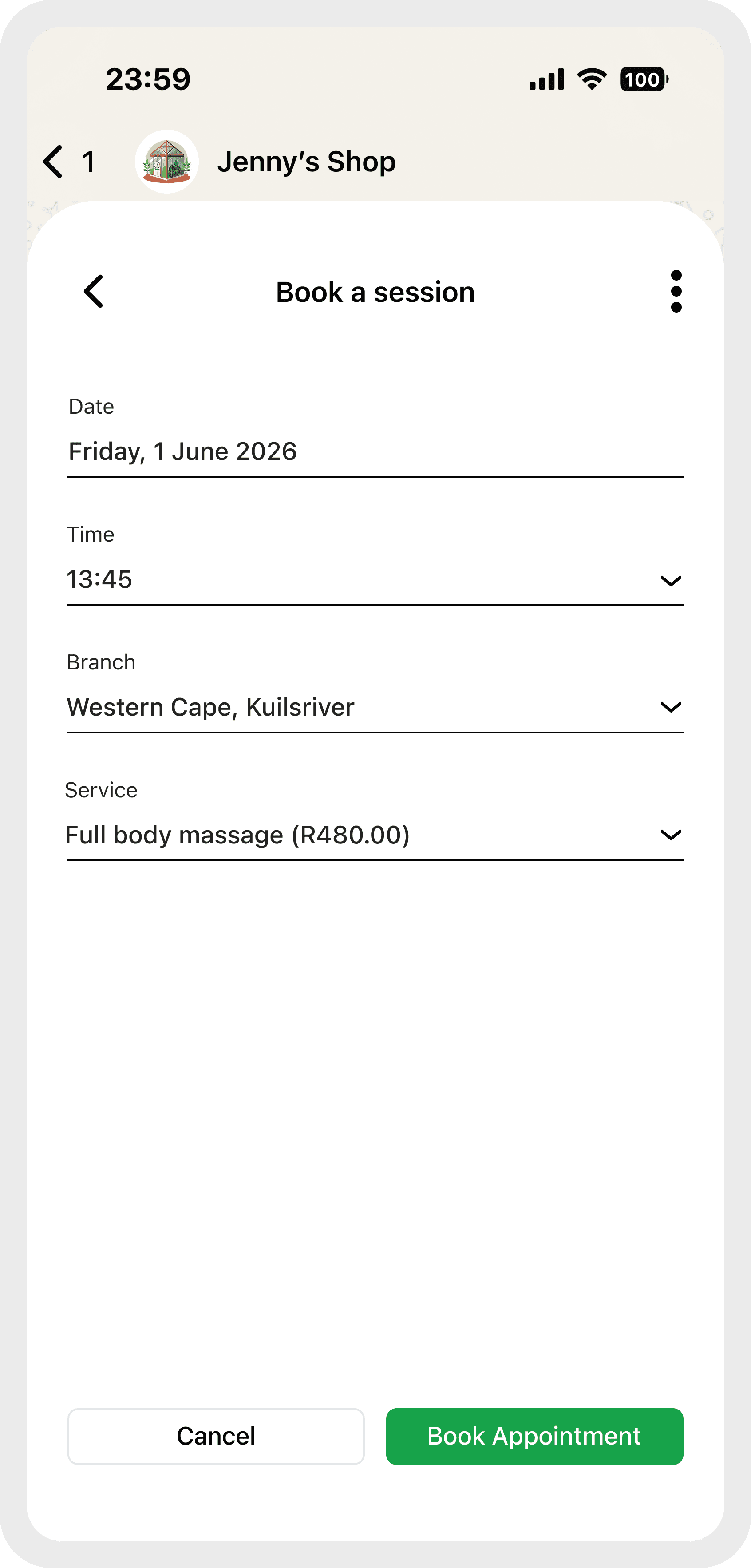 WhatsApp Booking Form