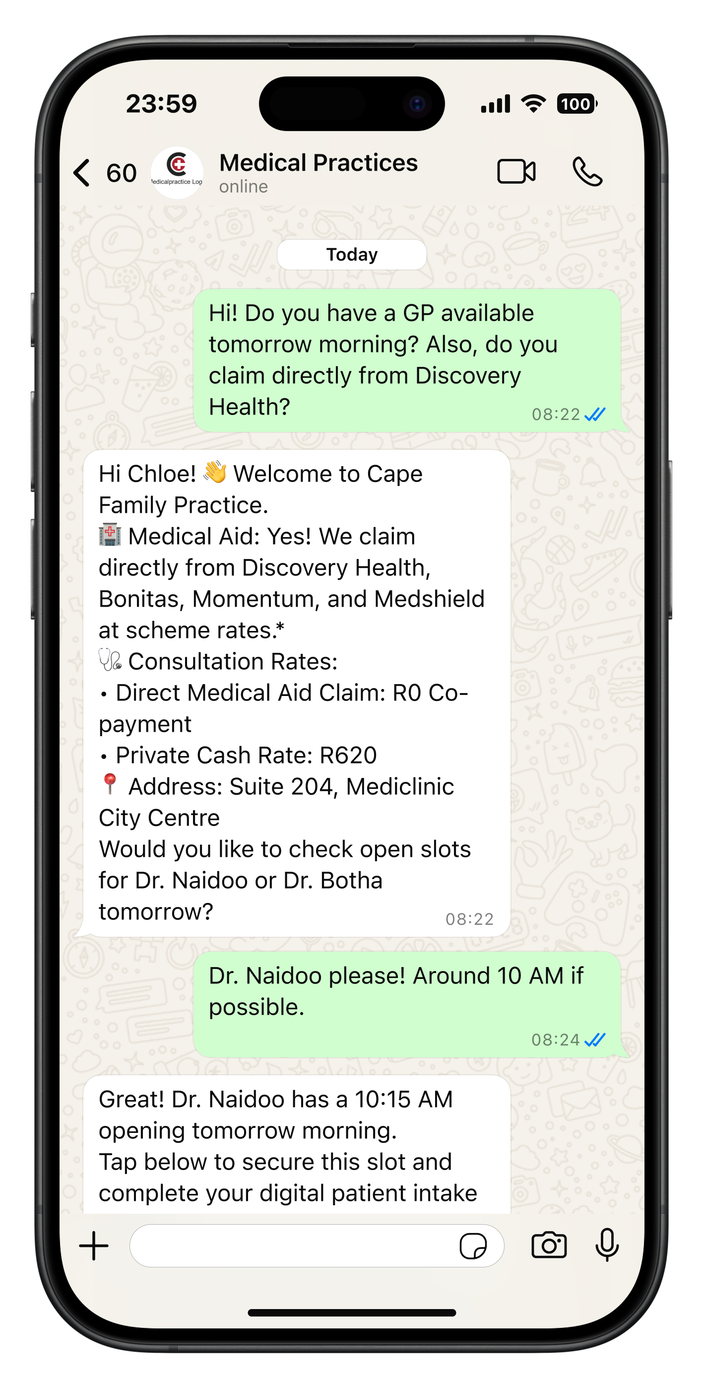 New patients, welcomed.