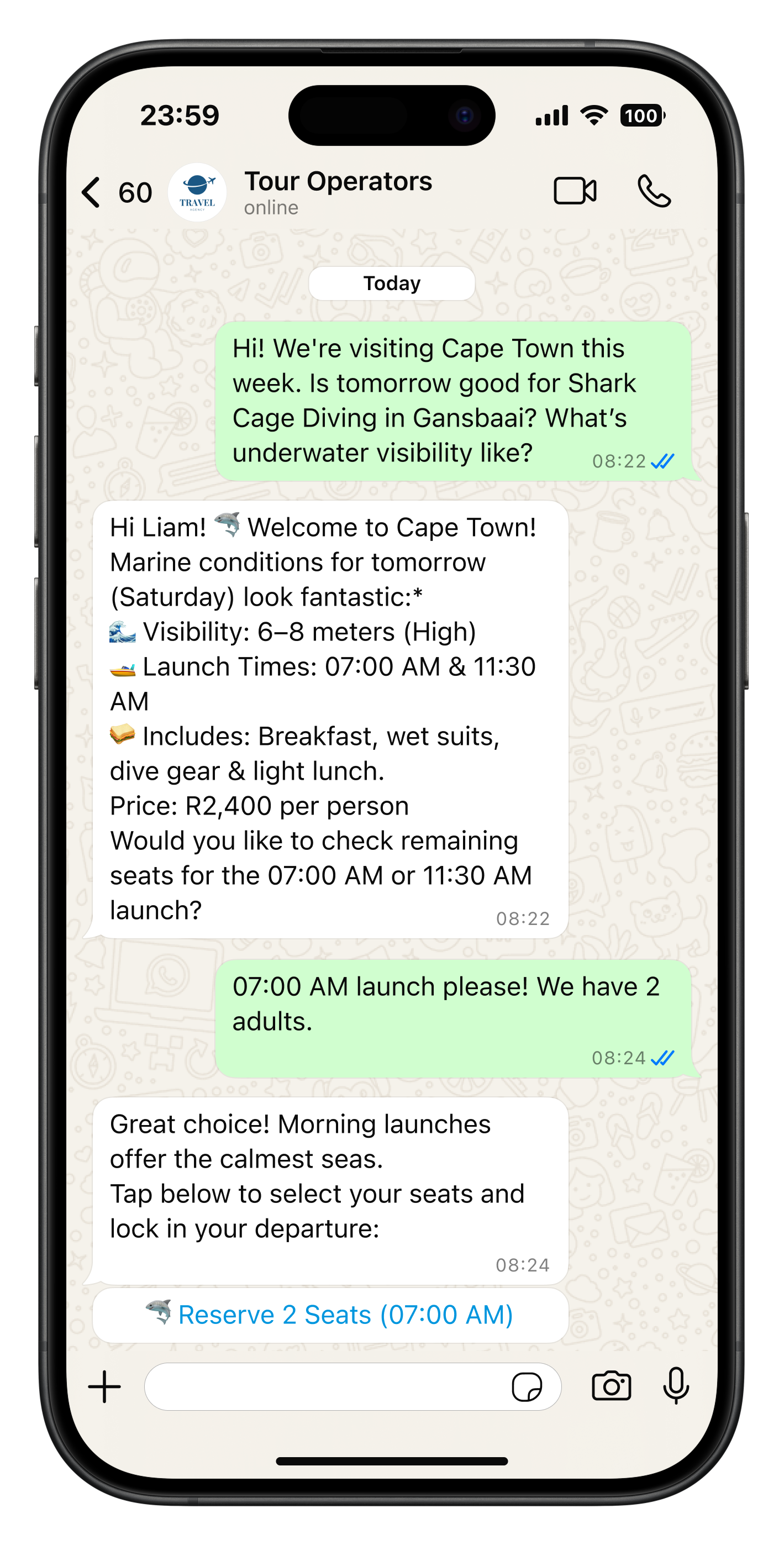 Never miss a booking request.